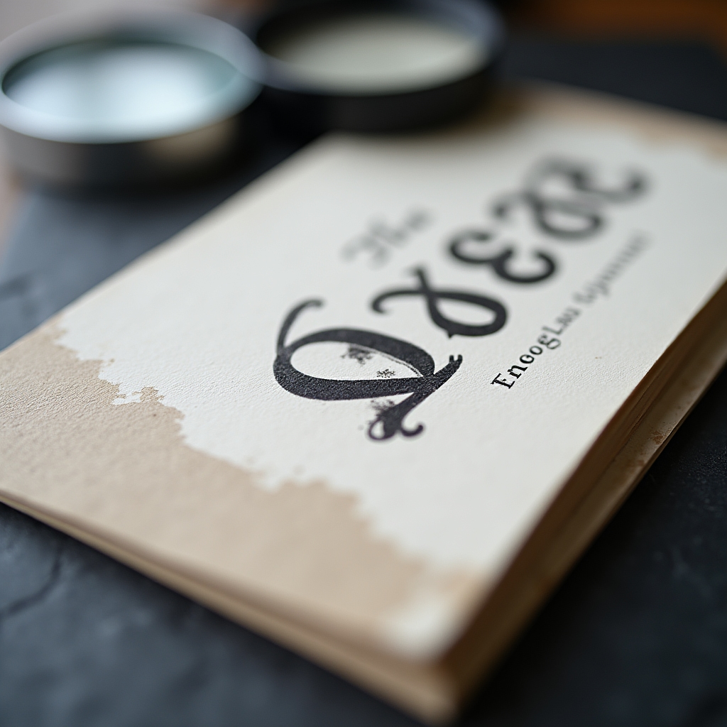 První pokus o tisk vizitky na letterpress lisu
