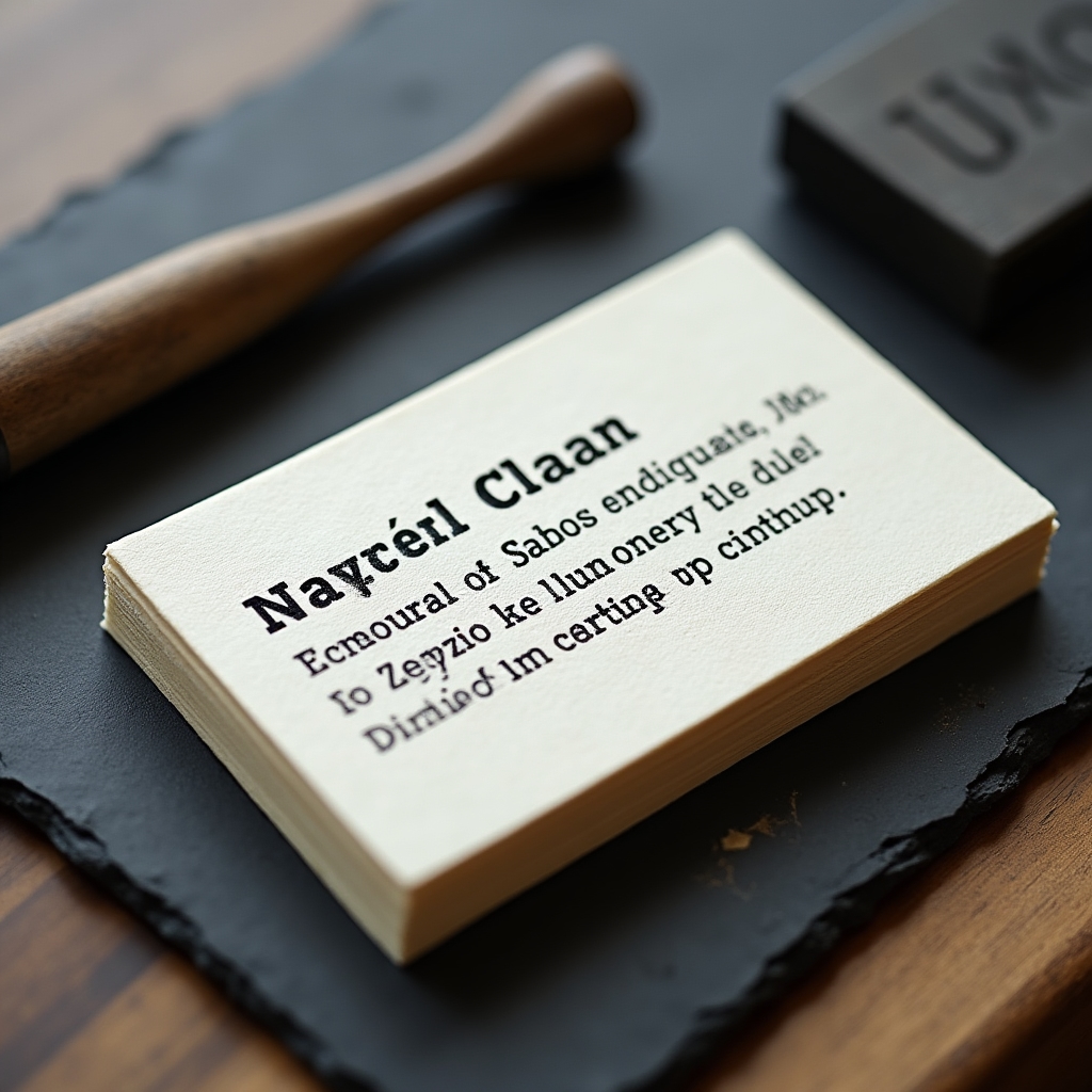 Opravená a zdokonalená vizitka z letterpress lisu